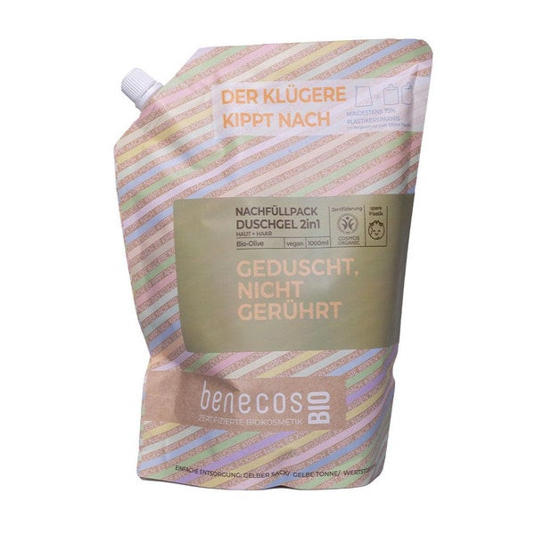 benecos Nachfüllbeutel - Olive Duschgel 2in1 Bio