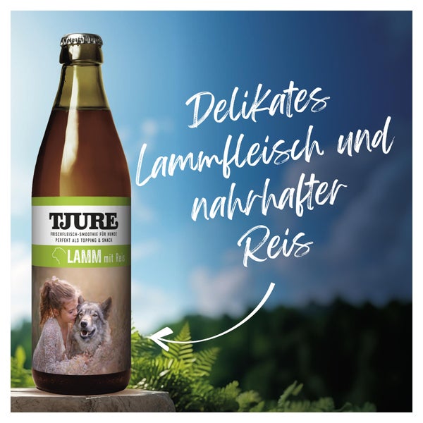 Tjure Hund - Lamm und Reis -im Sparpack | nahrhafter Reis | hochwertiges Lammfleisch | 640,00 ml