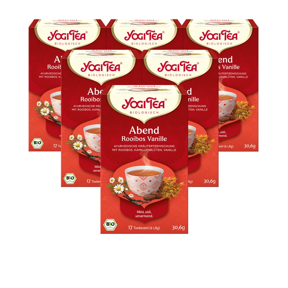 Yogi Tea - Abend Rooibos Vanille Bio Kräutertee | 6 x 30,6g 6x17 St