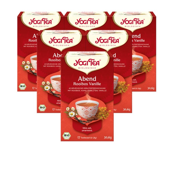 Yogi Tea - Abend Rooibos Vanille Bio Kräutertee | 6 x 30,6g 6x17 St