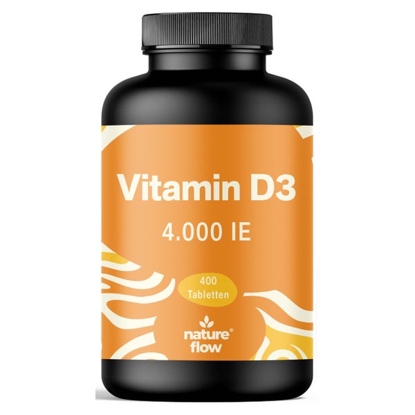 Vitamin D3 4000 IE - 400 Tabletten - Nature Flow 400 St