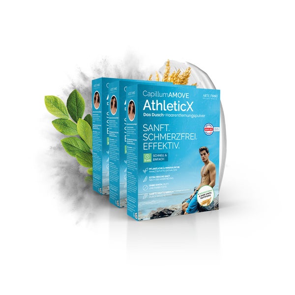 Capillum AMOVE AthleticX Enthaarungscreme als Pulver 3x300g 900 g