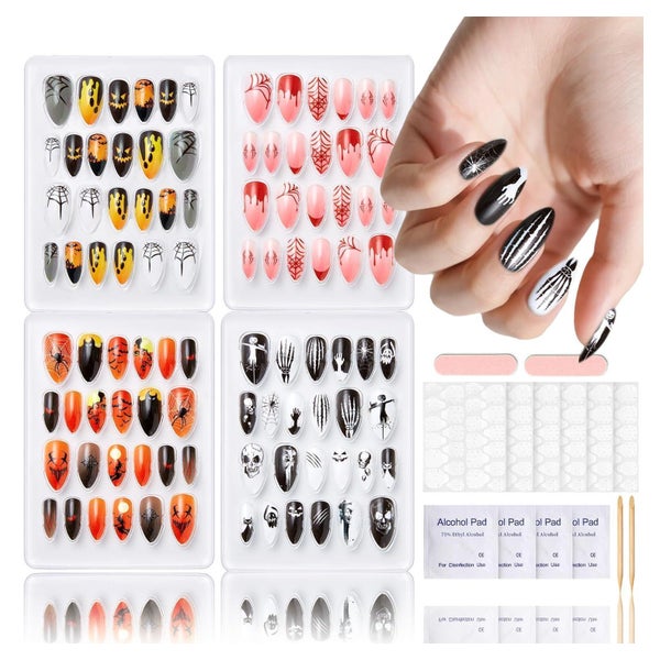 Falsche Nägel 96 Press On Mandeln French Tip Almond Colorful 1 St
