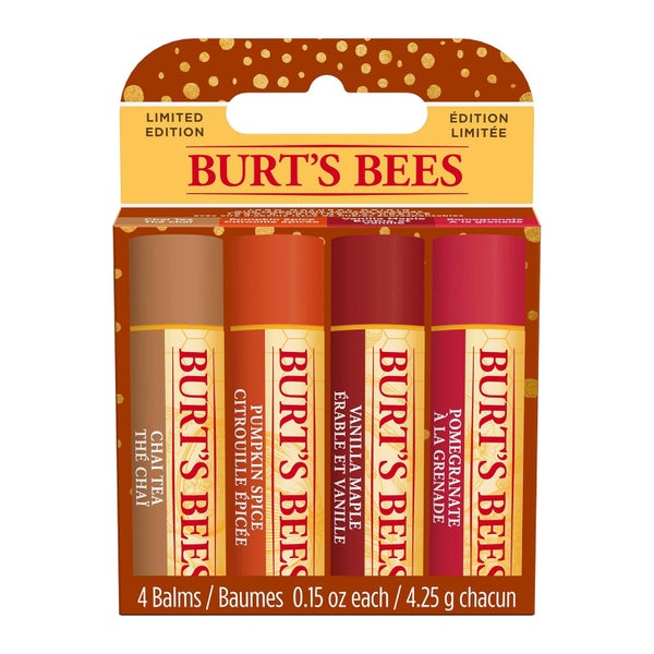 Burt’s Bees Lippenpflege Set – 4 winterliche Sorten, 100 % natürlich 17 g
