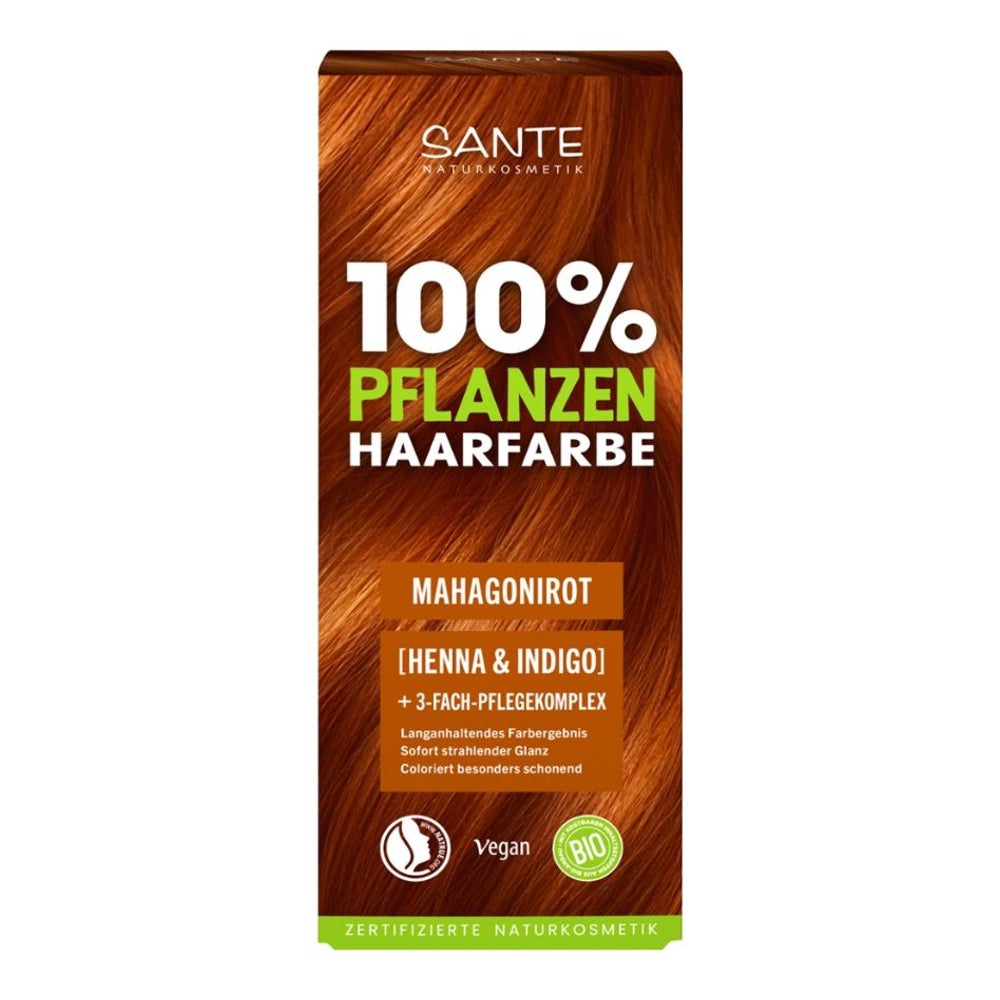 SANTE Pflanzenhaarfarbe 3-Fach Pflege MAHAGONIROT 07