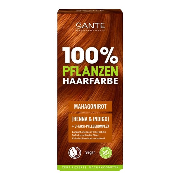 SANTE Pflanzenhaarfarbe 3-Fach Pflege MAHAGONIROT 07