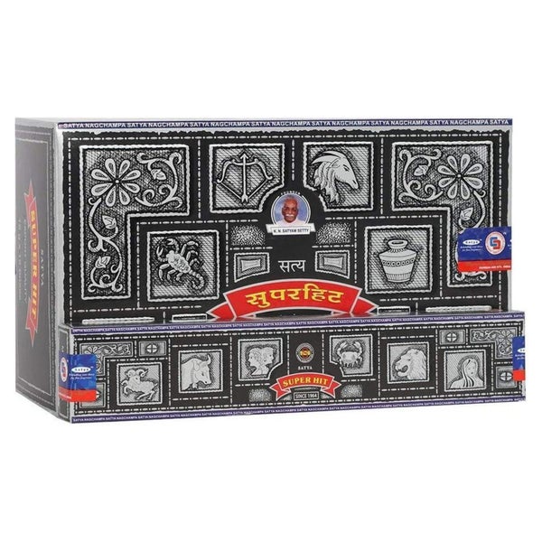 Satya Super Hit Nag Champa Räucherstäbchen 180g 12er Pack 1 St