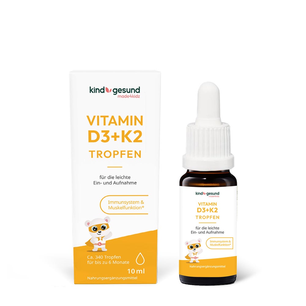 Vitamin D3 K2 Tropfen Kinder hochdosiert, kindgesund 10 ml