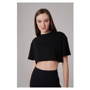 CROP-SHIRT OVERSIZE BAUMWOLLE FREIZEIT 1 St