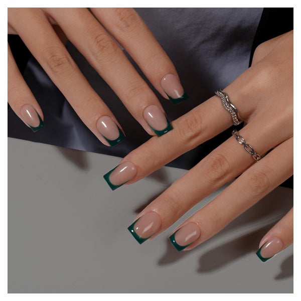 Künstliche Nägel Kurz French Tip Quadratisch 30 Stück Set Du 1 St