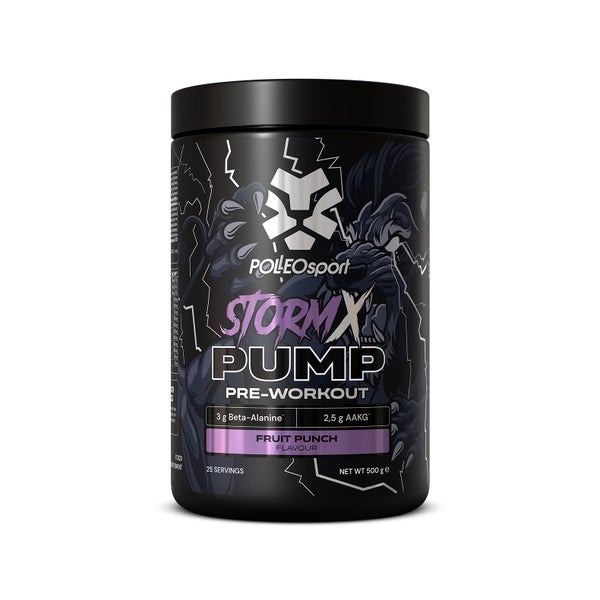 Polleo StormX PUMP Pre-Workout, 500 g, Fruit Punch 500 g