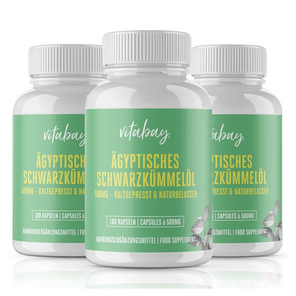Vitabay ÄGYPTISCHES Schwarzkümmelöl 500 mg 540 St
