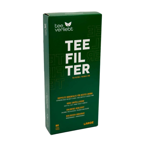 teeverliebt  - Teefilter aus Papier für losen Tee Größe L | 80St 80 St