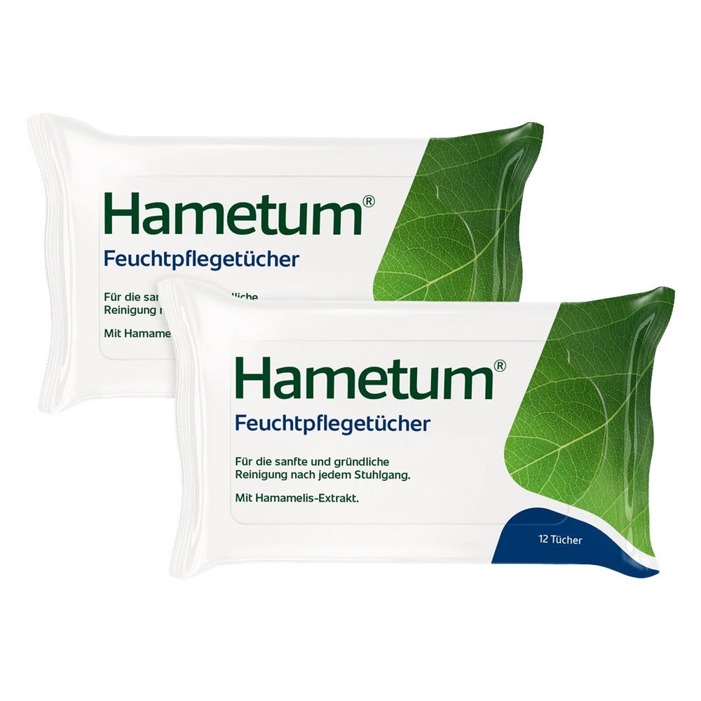 Hametum® Feuchtpflegetücher Doppelpack 2X12 St