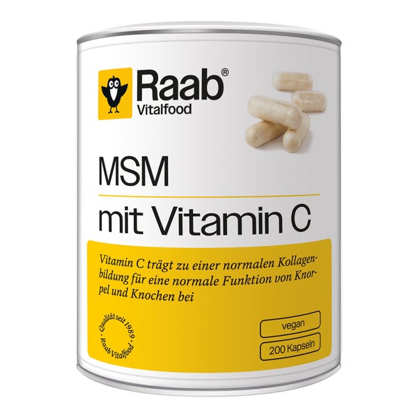 Raab Vitalfood Msm Mit Vitamin C Kapseln 200 St