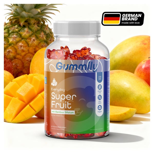 Gummily® Super Fruit Berren Komplex mit Bambussilika Gummibärchen 60 St