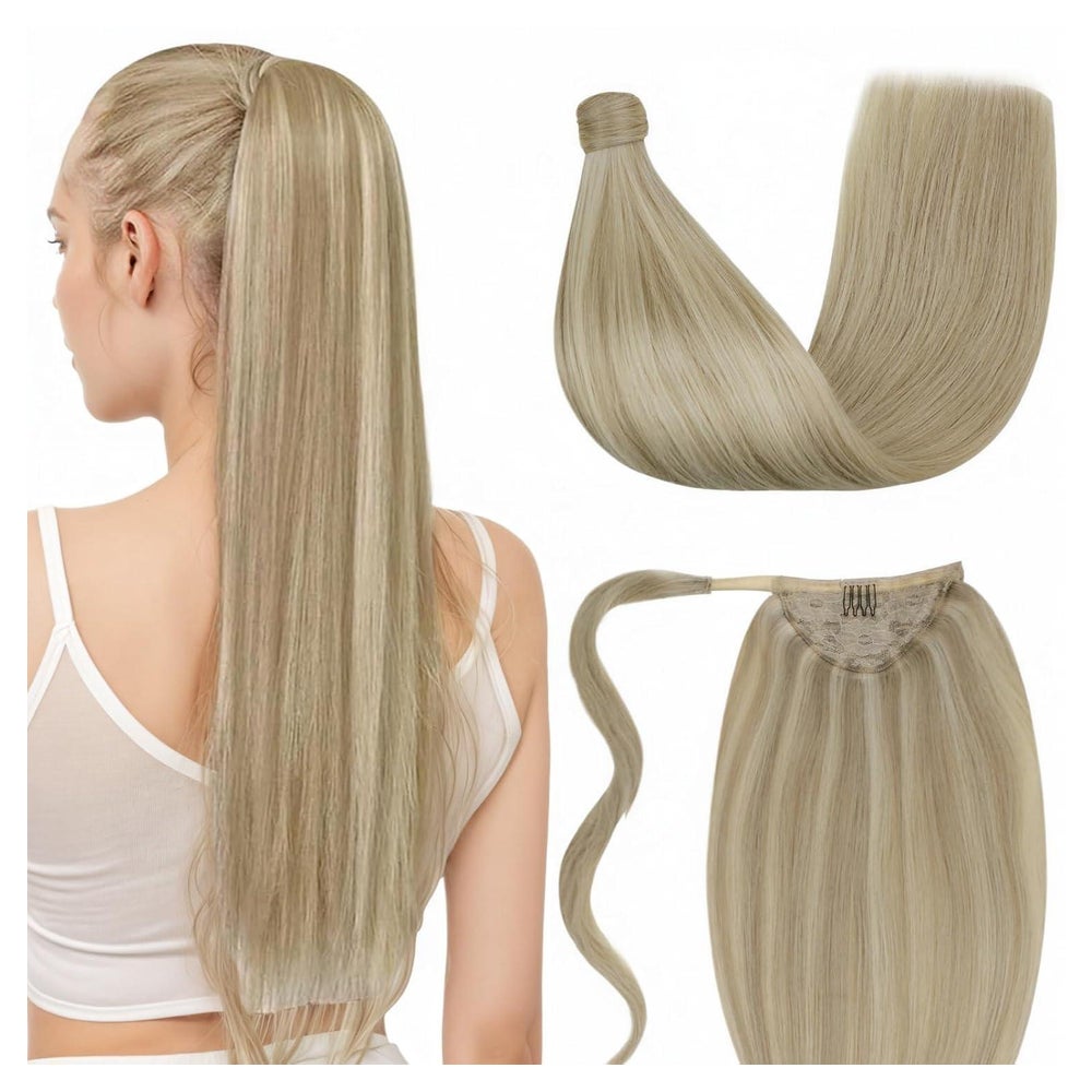 Pferdeschwanz Haarteil RemyEchthaar 40cm Aschblond 40 cm P-# 1 St