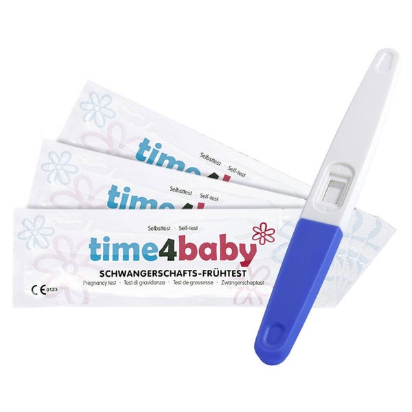 time4baby Mittelstrahl Schwangerschaftstest 10 miu/ml - Frühschwangerschaftstest 5 St