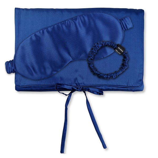 TRAVEL SET BEAUTY S Tasche, Schlafmaske & Scrunchie S aus Seide
