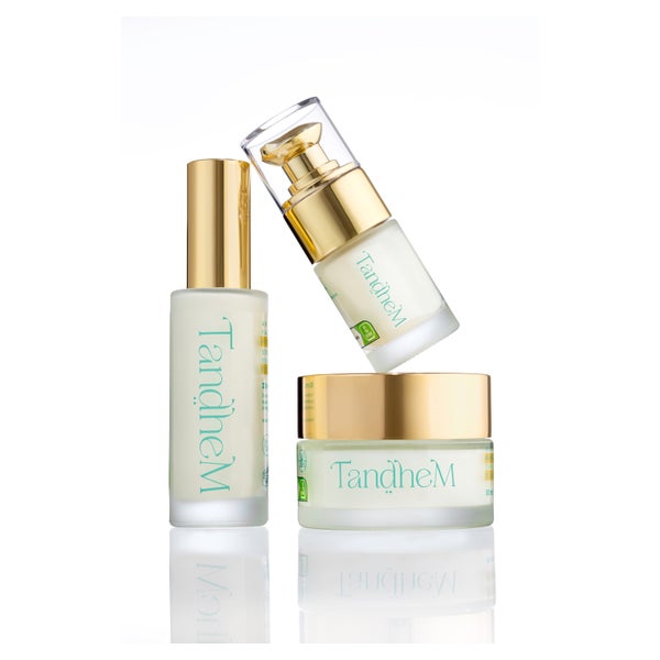 TandheM Neurocosmetics Pro-Aging Set – Neurokosmetik gegen Haut-Stress | Anti-Aging Serum + Gesichtscreme + Augencreme 3 St