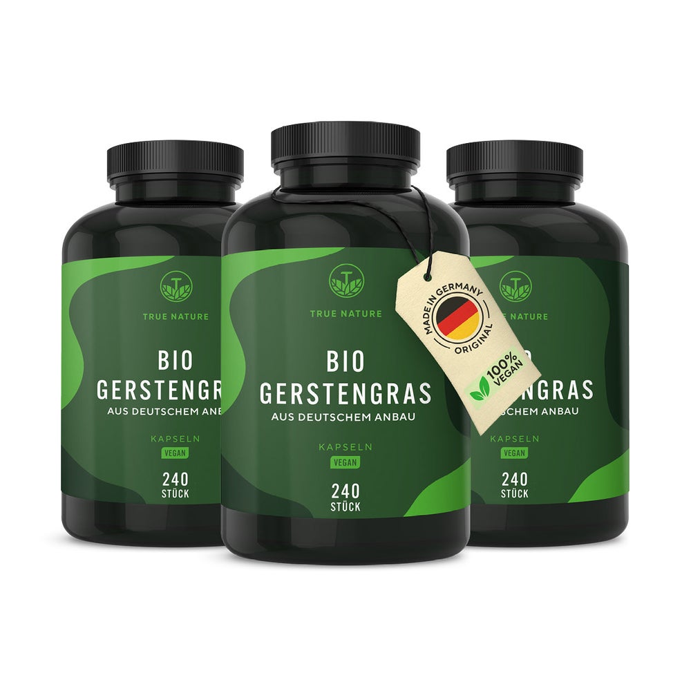 Bio Gerstengras Kapseln, Deutscher Anbau, Vegan & Made in DE
