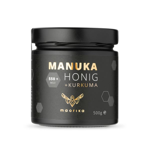 maorika Manuka Honig MGO 550+ mit Kurkuma 500 g
