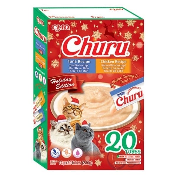 INABA Cat HOLIDAY BOX Weihnachts-Katzenleckerli-Set 0,28 kg