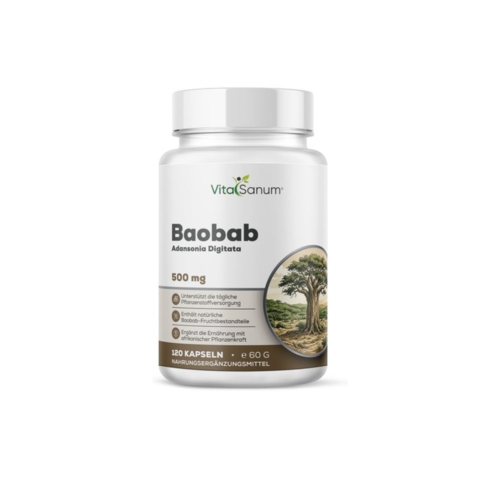 VitaSanum® Baobab (Adansonia digitata) – 1500 mg Tagesportion – 120 Kapseln 120 St