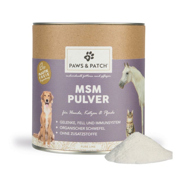 PAWS&PATCH MSM Pulver für Hunde, Katzen und Pferde 400 g