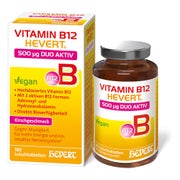 Produktabbildung: Vitamin B12 Hevert 500 µg Duo Aktiv Lutschtabl. 180 St