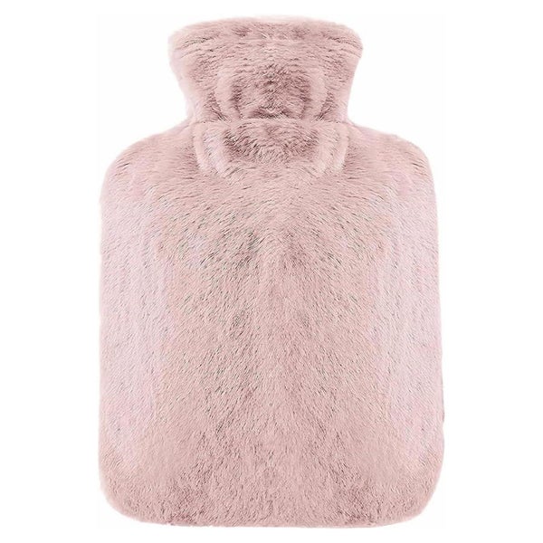 Wärmflasche 2L mit Weichem Bezug Flauschig PVC Heißwasserbeu 1 St