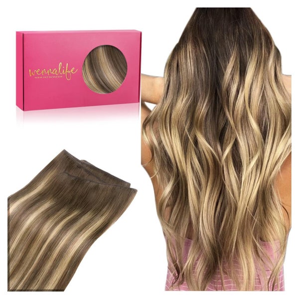 Tressen 50cm-100g 4-Weft#4 27 4 Balayage Schokoladenbraun bi 1 St