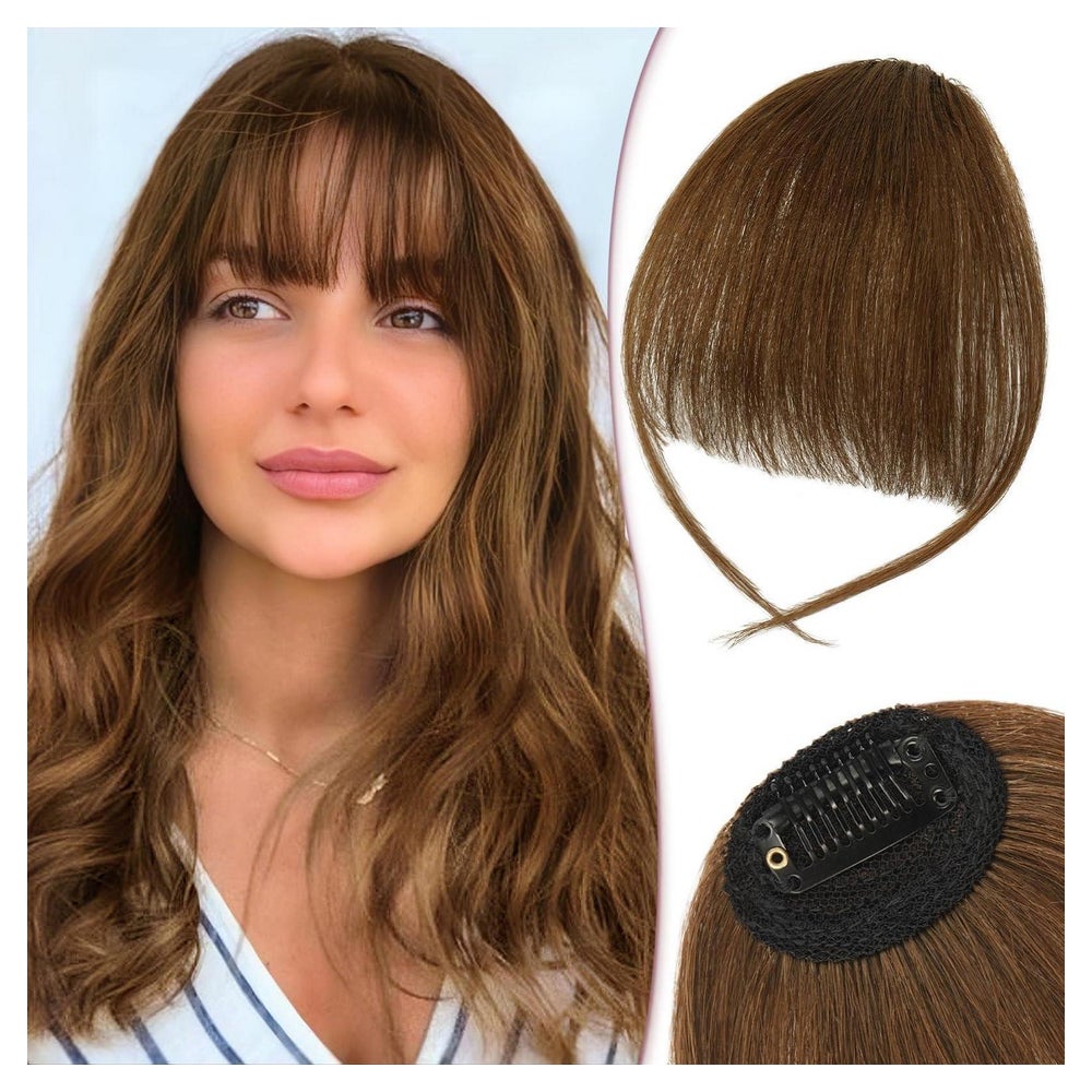 Pony Haarteil Fransen Clip Echthaar 5.5g (Packung mit 1) Mit 1 St