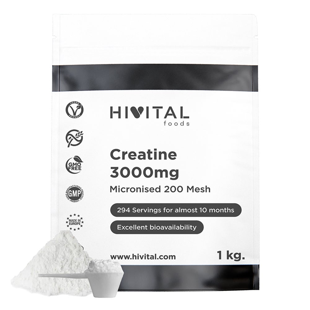Kreatin 3000 mg | 1 Kg. veganes Pulver 1000 g