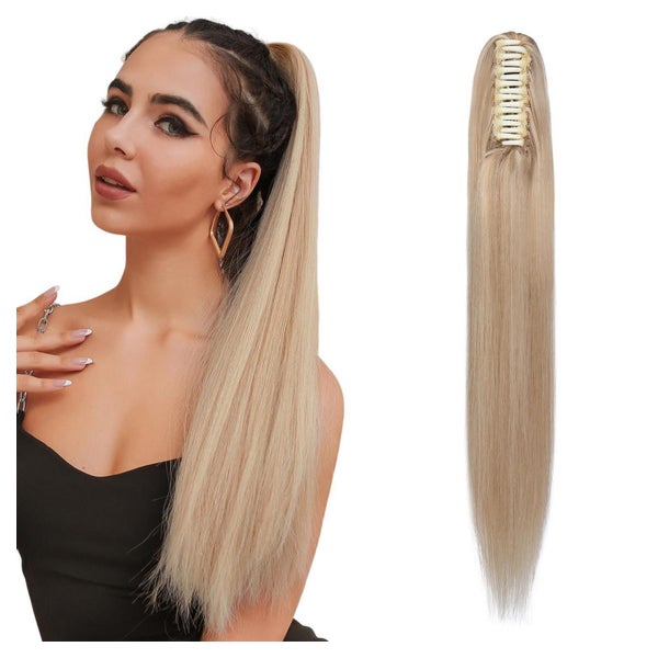 Pferdeschwanz Haarteil Klammer 40cm-105g 18P613 Ascheblond b 1 St