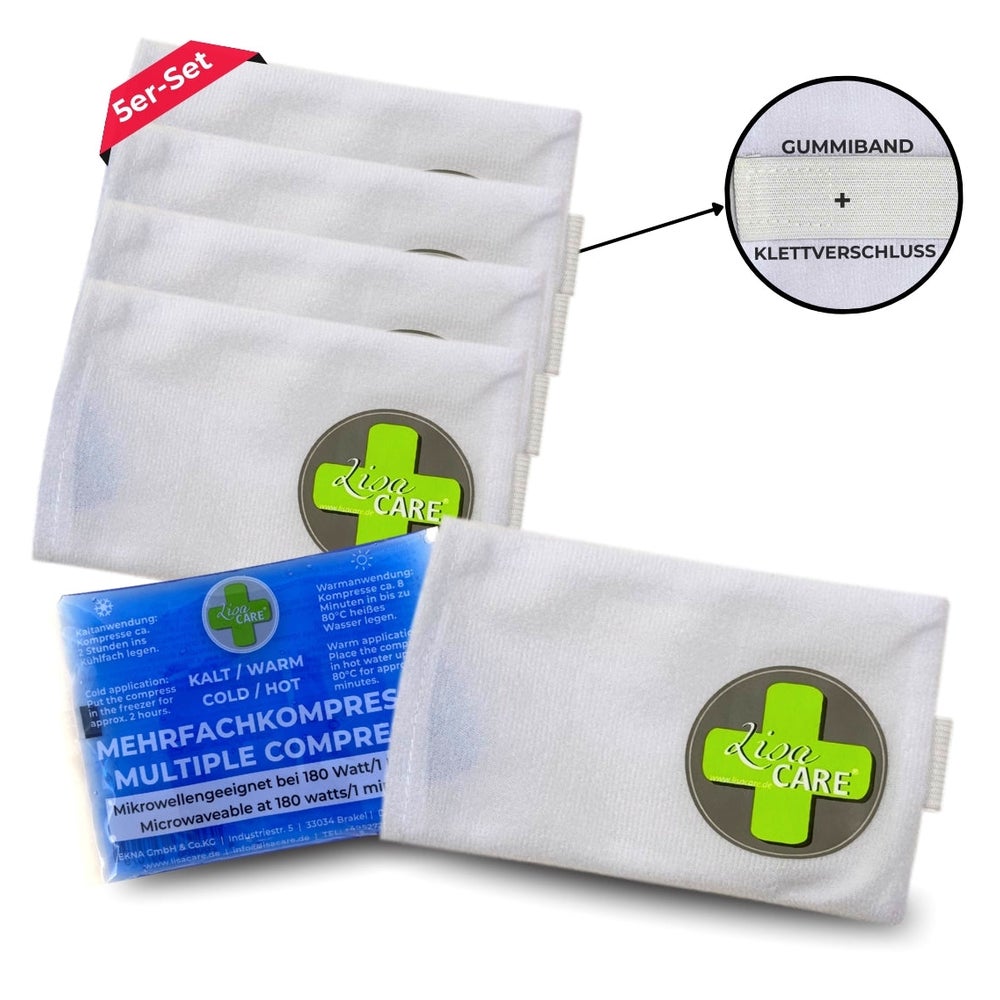 LisaCare Vlieshüllen für Kompressen - Klein 12cmx8,5cm 5 St