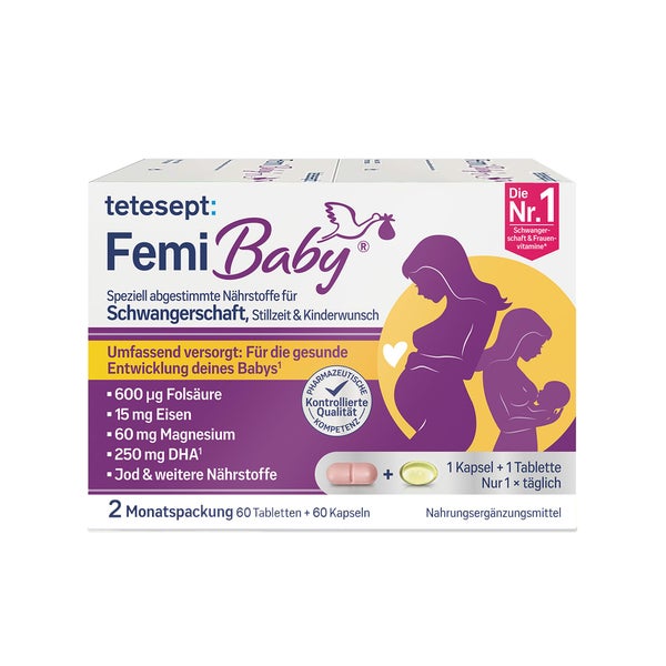 tetesept Femi Baby | Für Mutter & Baby | 2 Monatspack 1x60 St