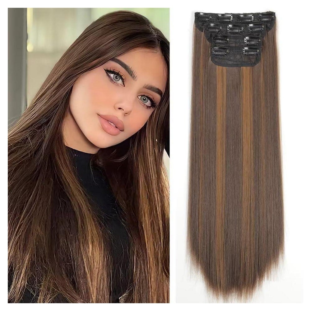 Clip Extensions Haarverlängerung synthetisch 20 Inch-Straigh 1 St