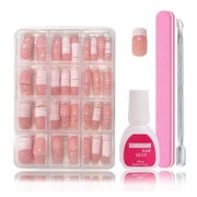 Falsche Nägel Set 240 französisch Aufkleben kurz French Shor 1 St