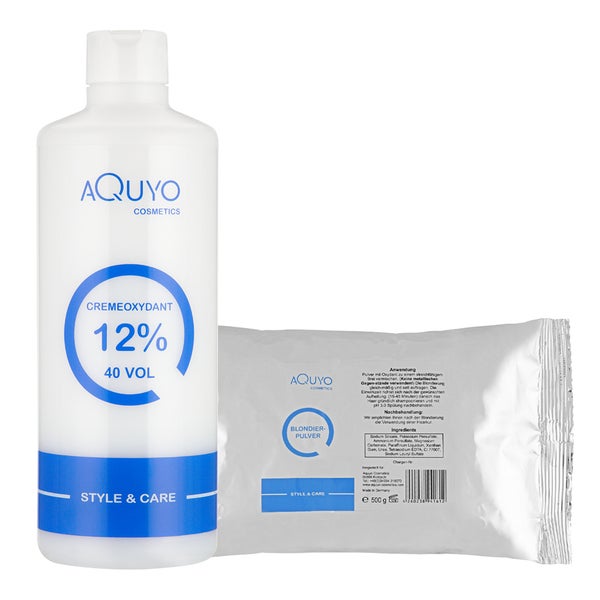 Blondierpulver 500g + Creme Oxydant Entwickler 12% (500ml) 1 St