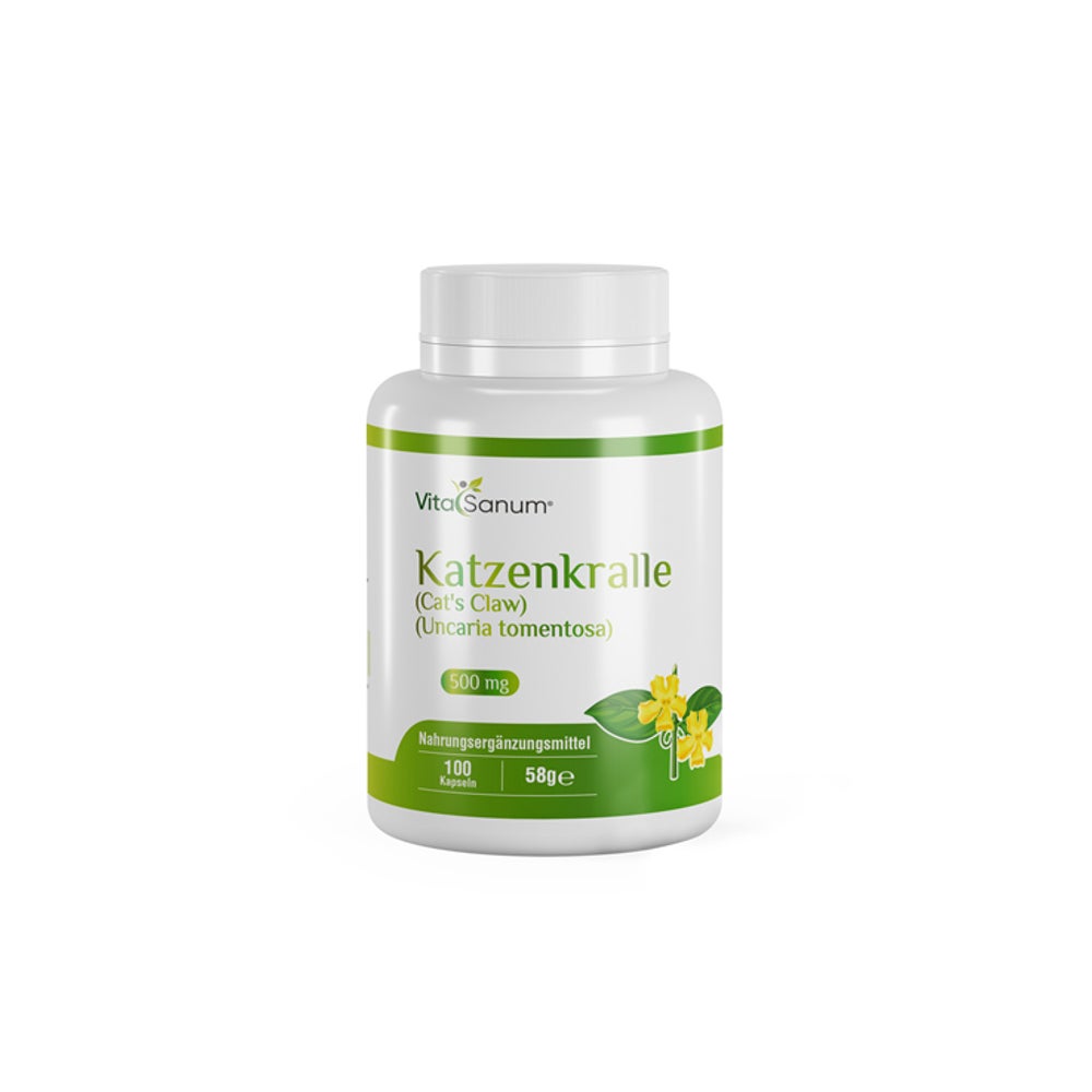 VitaSanum® - Katzenkralle (Cat's Claw) (Uncaria tomentosa) 500 mg 100 Kapseln 100 St