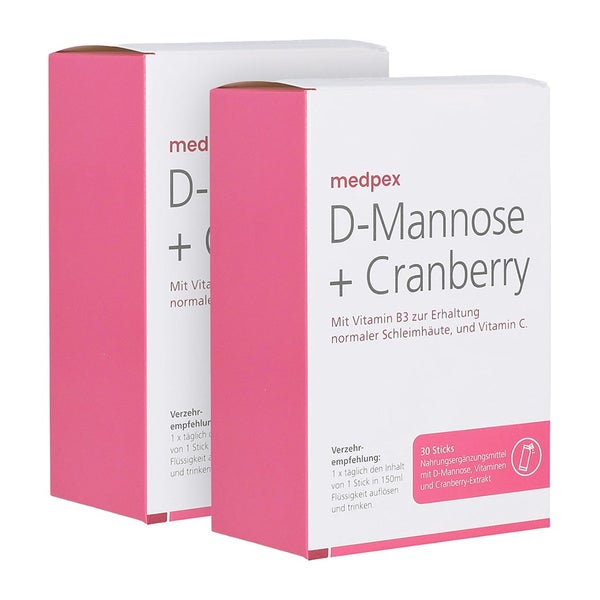 medpex D-Mannose + Cranberry Doppelpack 2X30X1,95 g