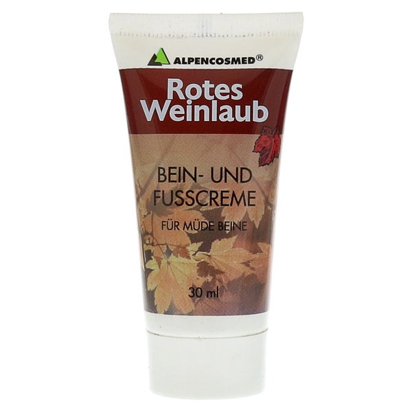 Rotes Weinlaub Bein- und Fußcreme 30 ml