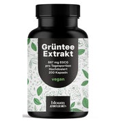 Grüntee Extrakt - 200 Kapseln - Bloom Naturals 200 St