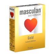Produktabbildung: «Gold»; goldfarben, Vanilleduft, 53 mm, befeuchtet 3 Stück (3 Kondome) 3 St