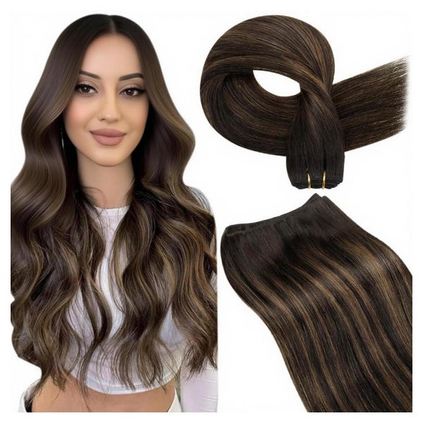 Extensions Echthaar Braun Balayage Ombre 45cm-100G 4.7-Weft- 1 St