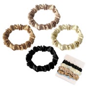 4er Set Seide Satin Scrunchies Haargummi in 4 Farben - Haars 1 St