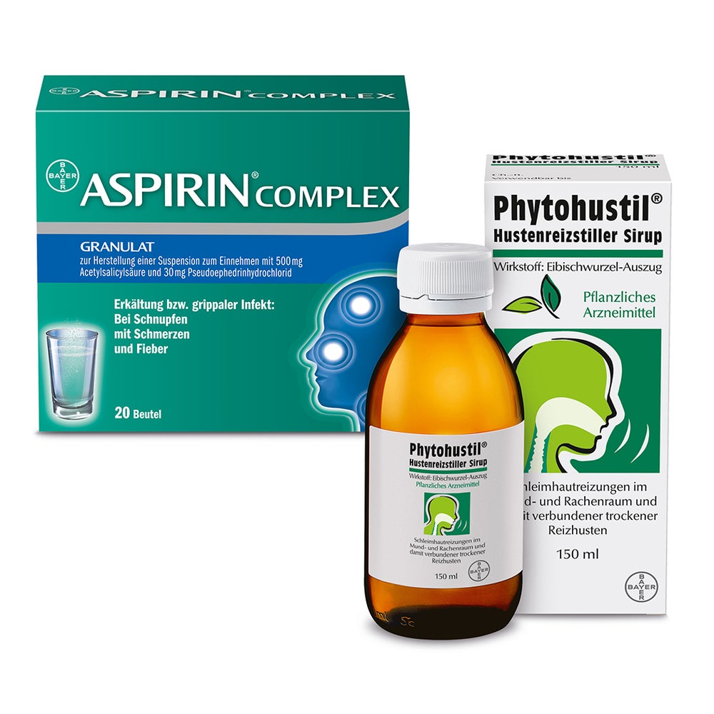Aspirin Complex + Phytohustil Hustenreizstiller 1 St