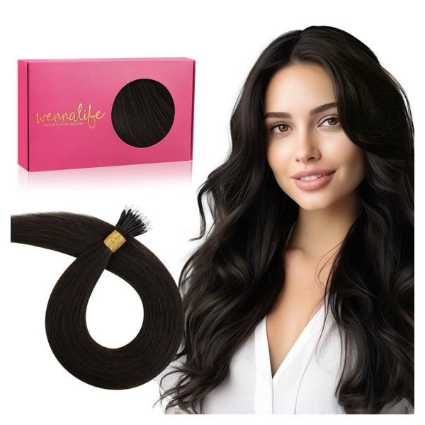 Nanoring Extensions Echthaar Silikon 50cm-50s 2-Nano#2 Dunke 1 St