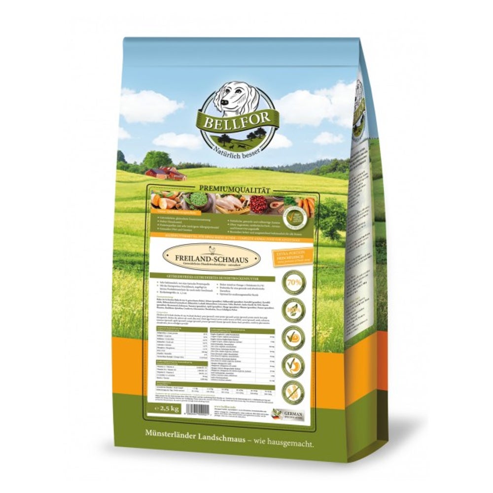 Bellfor Trockenfutter für Hunde - Freiland-Schmaus 2,5 kg 2500 g